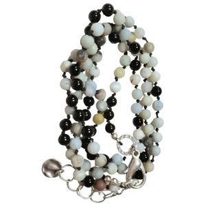 38 inch Amazonite Knotted Necklace long